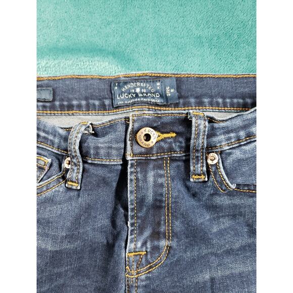 Lucky Brand Jeans Size 2 Womens Blue Stretch Pant Denim Mid Rise Charlie Skinny - Picture 6 of 13